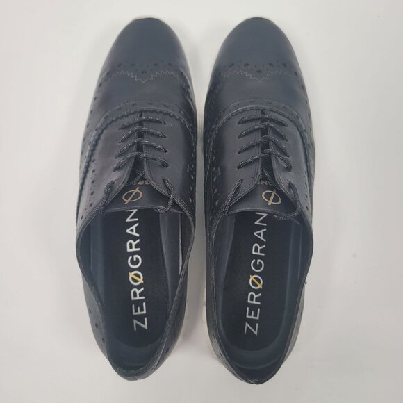 Cole Haan Zerogrand Women's Black Leather Wingtip Oxford Shoes W18202 US Size 8B - Picture 5 of 9